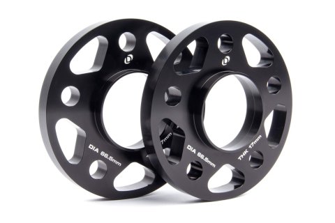 Dinan 0.670 inch Wheel Spacers D210-2030 Spacers, in. Thickness, 2.62 in. Center Bore Diameter, Aluminum, Black, 5 x 112mm Bolt Circle, BMW, Mini, Toyota, Pair