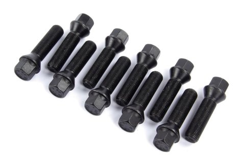 Dinan Lug Bolts D220-0002 Bolts, M14 x 1.25 Thread, 6-Point, Conical Seat, 1.18 in. Length, Steel, Black Zinc Coated, Set of 10