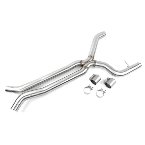 Dinan High-Flow X-Pipes D660-0101 Crossover Pipes, X-Pipe, 304 Stainless Steel, Natural, 3 in. Diameter, BMW, Each