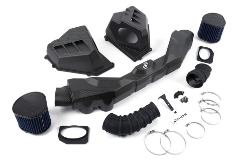Dinan High-Flow Air Intake Systems D760-0063-B Cold Intake, High Flow, Matte Carbon Fiber Tube, Blue Filter, BMW, M2/M3/M4, Kit