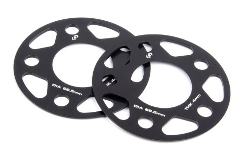 Dinan 0.157 inch Wheel Spacers D210-2022 Spacer, Billet Aluminum, 4.00mm Thickness, 66.50mm Center Bore Diameter, Pair