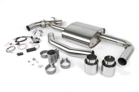 Dinan Free Flow Stainless Exhaust Systems D660-0083 Systems, Stainless, Rear Axle-back, Single In/Dual Out, Steel, Natural, Split Rear Exit, Polished Tips, Mini, 2.0L, Kit