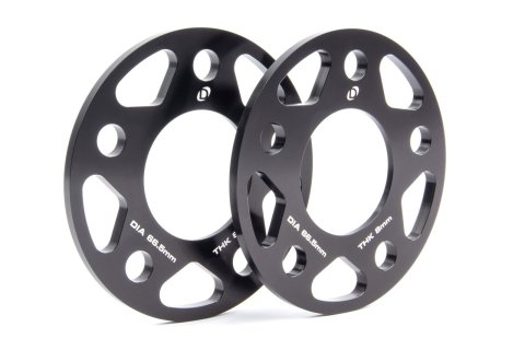 Dinan 0.315 inch Wheel Spacers D210-2026 Spacer, Billet Aluminum, 8.00mm Thickness, 66.50mm Center Bore Diameter, Pair