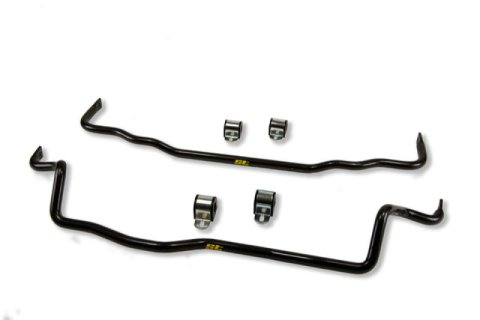 ST Suspensions Sway Bar Sets 52208 Bars, Front and Rear, Solid, Steel, Black Powdercoated, Mitsubishi, Kit