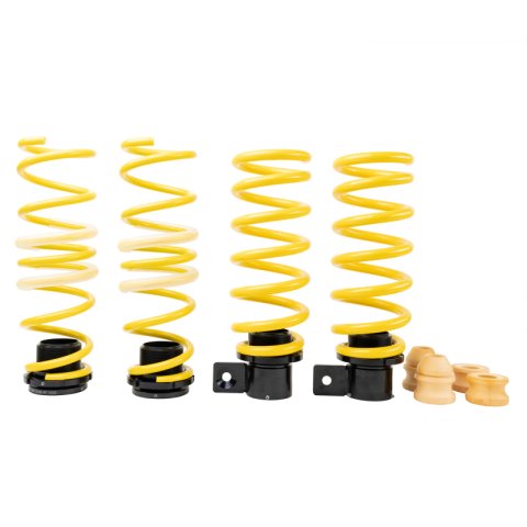 ST Suspensions Adjustable Lowering Springs 27320097 Springs, Height, Front and Rear, Yellow Powdercoated, Use with Factory Dampers, BMW, Kit