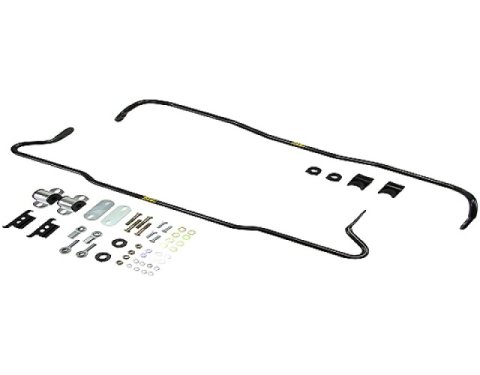 ST Suspensions Sway Bar Sets 52228 Bars, Front and Rear, Solid, Steel, Black Powdercoated, Scion, Subaru, Kit