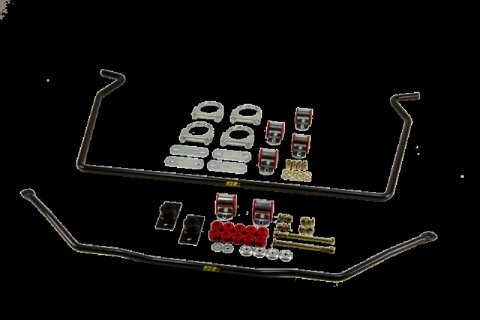 ST Suspensions Sway Bar Sets 52140 Bars, Front and Rear, Solid, Steel, Black Powdercoated, for use on Honda®, Kit