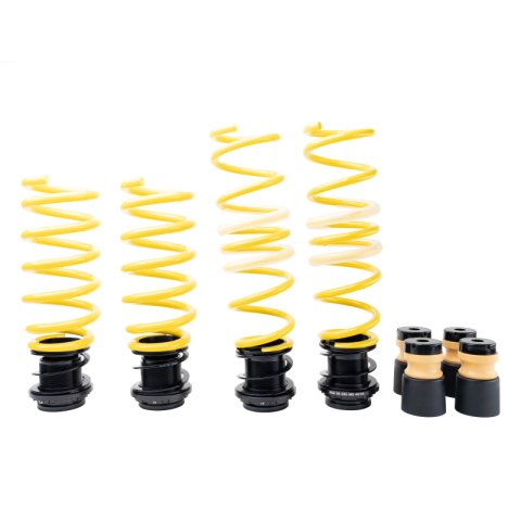 ST Suspensions Adjustable Lowering Springs 273200CC Springs, Height, Front and Rear, Yellow Powdercoated, Use with Factory Dampers, BMW, Kit