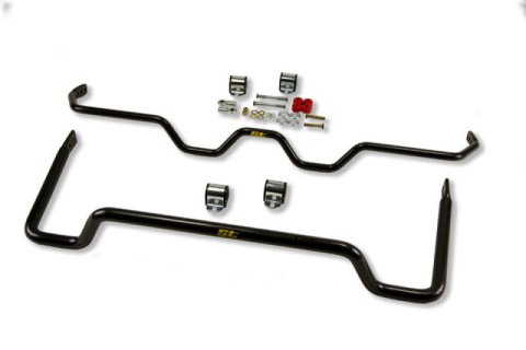ST Suspensions Sway Bar Sets 52120 Bars, Front and Rear, Solid, Steel, Black Powdercoated, Nissan, Kit