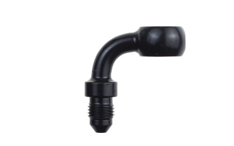 Redhorse Performance 3200 Series Banjo Bolts 3290-03-2 Fitting, Adapter, AN to Banjo, 90 Degree, Aluminum, Black, -3 AN, 10mm, Each