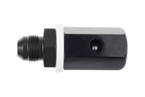 Redhorse Performance 566 Series Roll Over Vent Valves 566-10-2 Fitting, Tip Valve/Roll Vent, Aluminum, Black Anodized, Male -10 AN, Each