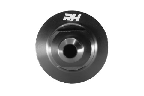 Redhorse Performance 4651 Series 40 Microns Fuel Filter with -8 AN Inlet Size 4651-08-2 Filter, Inline Mount, Aluminum, Black Anodized, Microns, Male Inlet/Outlet, Each
