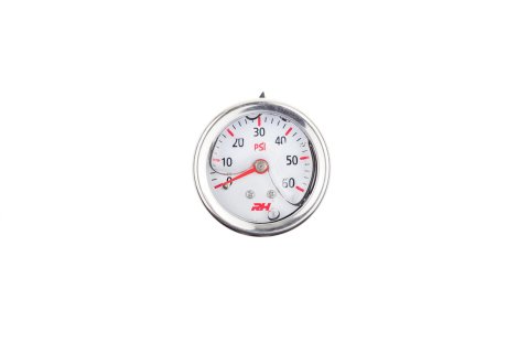 Redhorse Performance 5001 Series Liquid Filled Fuel Pressure Gauges 5001-60-1 Gauge, Pressure, 0-60 psi, 1 1/2 in., Analog, Mechanical, Filled, Each