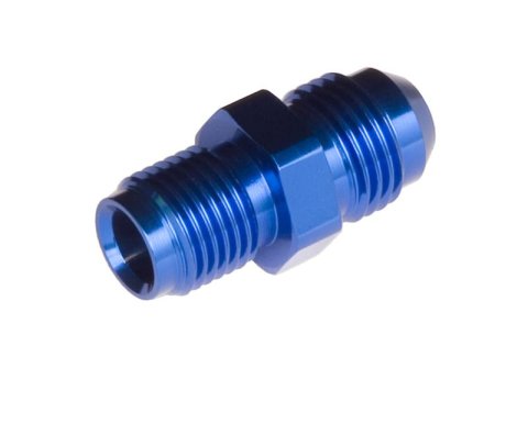 Redhorse Performance 5050 Series Inverted Flare to AN Adapter Fittings 5050-06-1 Fitting, Adapter, Flare, Straight, Aluminum, Blue Anodized, -6 AN, 1/2-20 in. Flare, Each