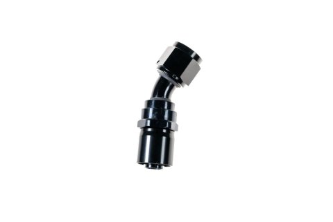 Redhorse Performance 7000 Series Crimp Style Hose End Fittings 7032-06-2 Ends, Ends, 30 degree, Collar, -6 AN Size, Aluminum, Black, -6 AN Female Threads, Each