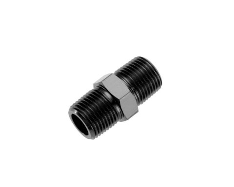 Redhorse Performance 911 Series NPT Male Nipple Fittings 911-06-2 Fitting, Coupler, to NPT, Straight, Aluminum, Black Anodized, 3/8 in. NPT, 3/8 in. NPT, Each
