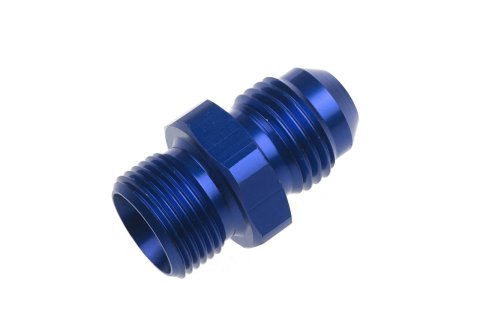 Redhorse Performance 5000 Series Carburetor Inlet Fittings 5015-06-1 Fitting, Inlet, Long, -6 AN to 9/16 in.-24 Male Thread, Aluminum, Blue Anodized, Each