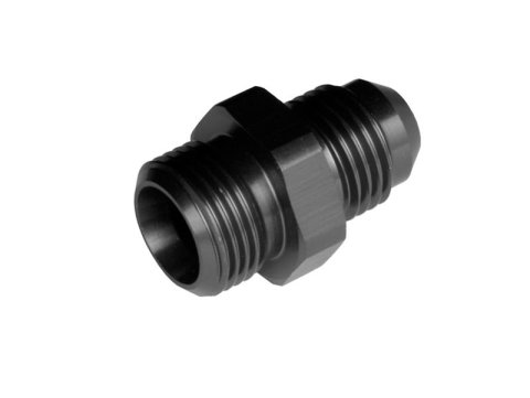 Redhorse Performance 5000 Series Carburetor Inlet Fittings 5020-06-2 Fitting, Inlet, Long, -6 AN to 5/8 in.-20 Male Thread, Aluminum, Black Anodized, Each