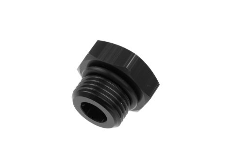 Redhorse Performance 814 Series AN O-Ring Port Plugs 814-16-2 Fitting, Plug, -16 O-Ring, Aluminum, Black Anodized, Each