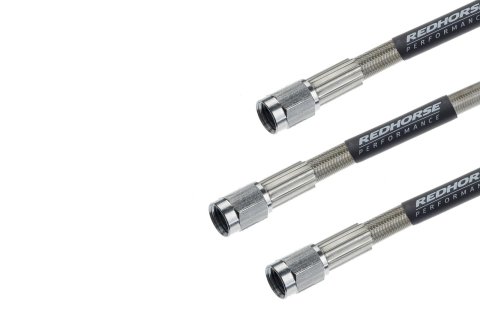 Redhorse Performance 3300 Series Universal Brake Hoses 3300-03-48 Line, Universal, Series, Braided Stainless Steel, 48 in. Length, -3 AN Female, -3 AN Female, Each