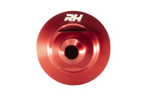 Redhorse Performance 4651 Series 40 Microns Fuel Filter with -8 AN Inlet Size 4651-08-3 Filter, Inline Mount, Aluminum, Red Anodized, Microns, Male Inlet/Outlet, Each
