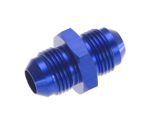 Redhorse Performance 815 Series Union Fittings 815-08-1 Fitting, Coupler, Union, AN to AN, Straight, Aluminum, Blue Anodized, -8 AN, -8 AN, Each
