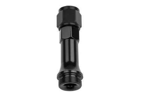 Redhorse Performance 5000 Series Carburetor Inlet Fittings 5100-08-2 Fitting, Inlet, Long, -8 AN to 7/8-20 in. Male Thread, Aluminum, Black Anodized, Each