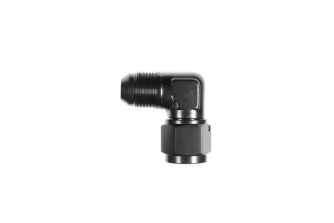 Redhorse Performance 8290 Series Couplers 8290-08-08-2 Fitting, Coupler, Union, AN to AN, 90 Degree, Aluminum, Black Anodized, -8 AN, -8 AN, Swivel, Each