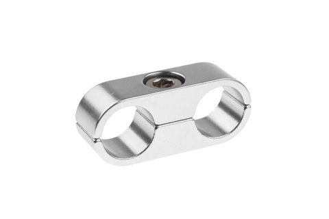 Redhorse Performance 730 Series AN Hose Separators 730-08-10-5 and Line Mounting Clamps, Separators, 2 Capacity, Aluminum, Clear Anodized, for -8 and -10 Braided Hose, Each