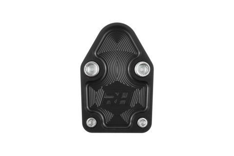Redhorse Performance Fuel Pump Block-Off Plates 4810-350-2 Plate, Aluminum, Black Anodized, Chevy, Small Block, Each