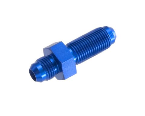 Redhorse Performance 832 Series Bulkhead Fittings 832-03-1 Fitting, Union, Straight, -3 AN, Aluminum, Blue Anodized, Each