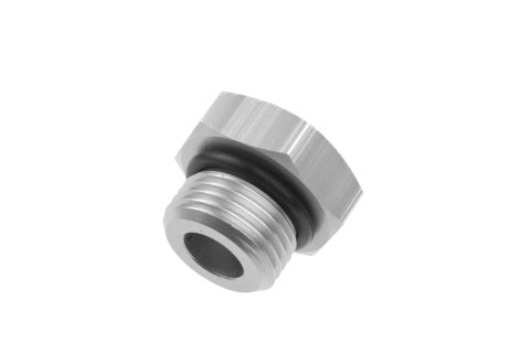 Redhorse Performance 814 Series AN O-Ring Port Plugs 814-06-5 Fitting, Plug, -6 O-Ring, Aluminum, Clear Anodized, Each