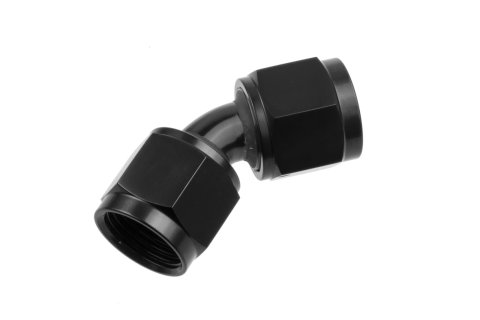 Redhorse Performance 8145 Series Couplers 8145-10-2 Fitting, Coupler, Union, AN to AN, 45 Degree, Aluminum, Black Anodized, -10 AN, -10 AN, Swivel, Each