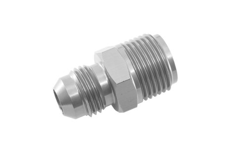 Redhorse Performance 5070 Series Inverted Flare to AN Adapter Fittings 5070-06-11-5 Fittings, To Adapter, Straight, Aluminum, Clearcoat, -6 Male AN, 11/16 in.-18 Male Flare,Each