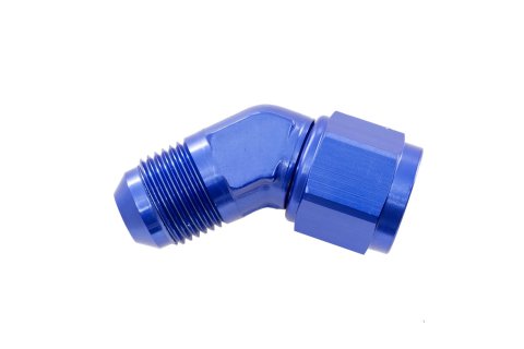 Redhorse Performance 8245 Series Couplers 8245-10-10-1 Fitting, Coupler, Union, AN to AN, 45 Degree, Aluminum, Blue Anodized, -10 AN, -10 AN, Swivel, Each