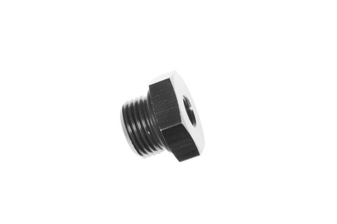 Redhorse Performance 8148 Series ORB Port Plugs 8148-06-2 Fitting, Plug, -6 AN O-Ring, Aluminum, Black Anodized, Features 1/8 in. NPT in Center, Each