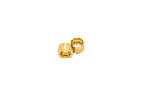 Redhorse Performance Replacement Ferrules 1200-04-01 Tube Ferrules, Replacement, Cone Style, Brass, Natural, 0.250 in. I.D., Fits -4 AN 1200 Series PTFE Hose Ends Only, Pair