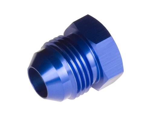 Redhorse Performance 806 Series AN Flare Plugs 806-06-1 Fitting, Plug, -6 Male, Hex Head, Aluminum, Blue Anodized, Pair