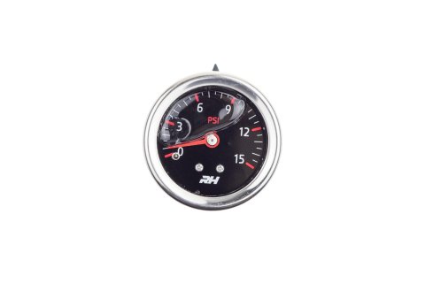 Redhorse Performance 5001 Series Liquid Filled Fuel Pressure Gauges 5001-15-3 Gauge, Pressure, 0-15 psi, 1 1/2 in., Analog, Mechanical, Filled, Each