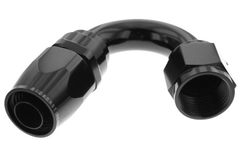 Redhorse Performance 1000 Series Swivel Seal Hose Ends 1150-04-2 Ends, Series, Seal, -4 AN Female Threads, Reusable swivel, 150 degree, -4 AN Hose, Aluminum, Black Anodized, Each