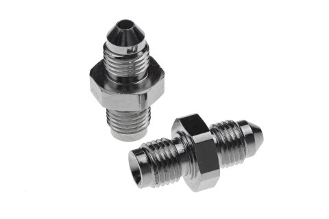 Redhorse Performance 336 Series Inverted Flare Male Adapters 336-04-11 Fittings, Brake, -4 AN to M10 x 1.00 Thread Flare, Steel, Nickel Plated, Pair