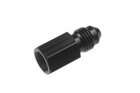 Redhorse Performance 9195 Series Gauge Adapters 9195-04-02-2 Fitting, Straight, Adapter, -4 AN Male to 1/8 in. NPT Female Port, Aluminum, Black Anodized, Each