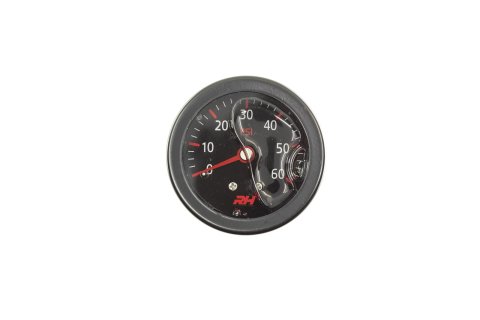 Redhorse Performance 5002 Series Liquid Filled Fuel Pressure Gauges 5002-60-3 Gauge, Pressure, 0-60 psi, 1 1/2 in., Analog, Mechanical, Filled, Each
