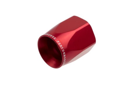 Redhorse Performance 1400 Series Hose End Sockets 1400-06-3 Fitting, Socket, -6 AN, Straight, Aluminum, Red Anodized, Each