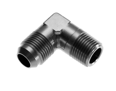 Redhorse Performance 822 Series 90 Degree AN to NPT Adapter Fittings 822-06-06-2 Fitting, Adapter, NPT, Degree, Aluminum, Black Anodized, -6 AN, 3/8 in. NPT, Each