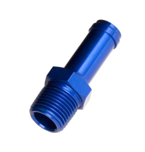 Redhorse Performance 840 Series Hose Barb to NPT Adapters 840-06-06-1 Fitting, Adapter, AN Barb, Straight, Aluminum, Blue Anodized, 3/8 in. NPT, 3/8 in. Barb, Each
