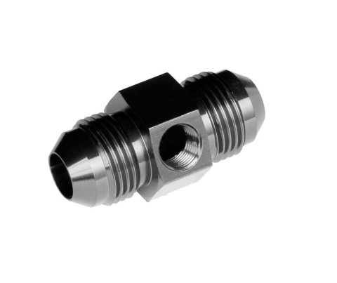 Redhorse Performance 9190 Series Gauge Adapters 9190-08-2 Fitting, Pressure Adapter, Straight, Aluminum, Black Anodized, -8 AN Male, -8 AN Male, 1/8 in. NPT Female, Each