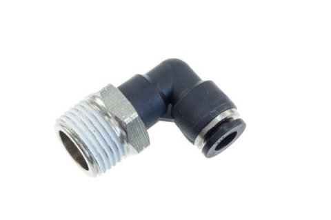 Redhorse Performance 4722 Series Push-to-Connect Fittings 4722-02-06-2 Fitting, Air Line, 90 Degree, Male 1/8 in. NPT to 3/8 in., Nylon/Brass, Each