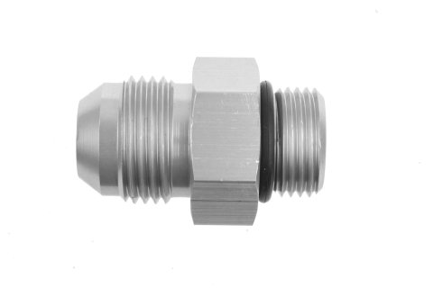 Redhorse Performance 920 Series AN to High Flow Radius O-Ring Adapter Fittings 920-10-10-5 and Adapters, Fittings, Straight, -10 Male To -10 Male O-ring, Aluminum, Clear Anodized, Rubber O-ring, Each