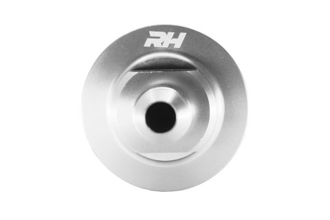 Redhorse Performance 4651 Series 40 Microns Fuel Filter with -6 AN Inlet Size 4651-06-5 Filter, Inline Mount, Aluminum, Clear Anodized, Microns, Male Inlet/Outlet, Each